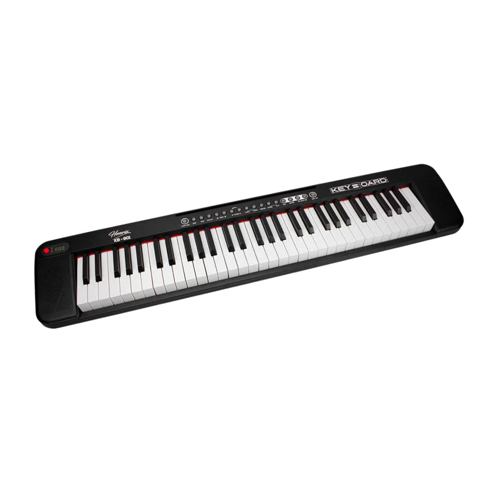 Henrix KB-601 Portable 61 Full Size Keys Keyboard with Adapter and Microphone - Image 6