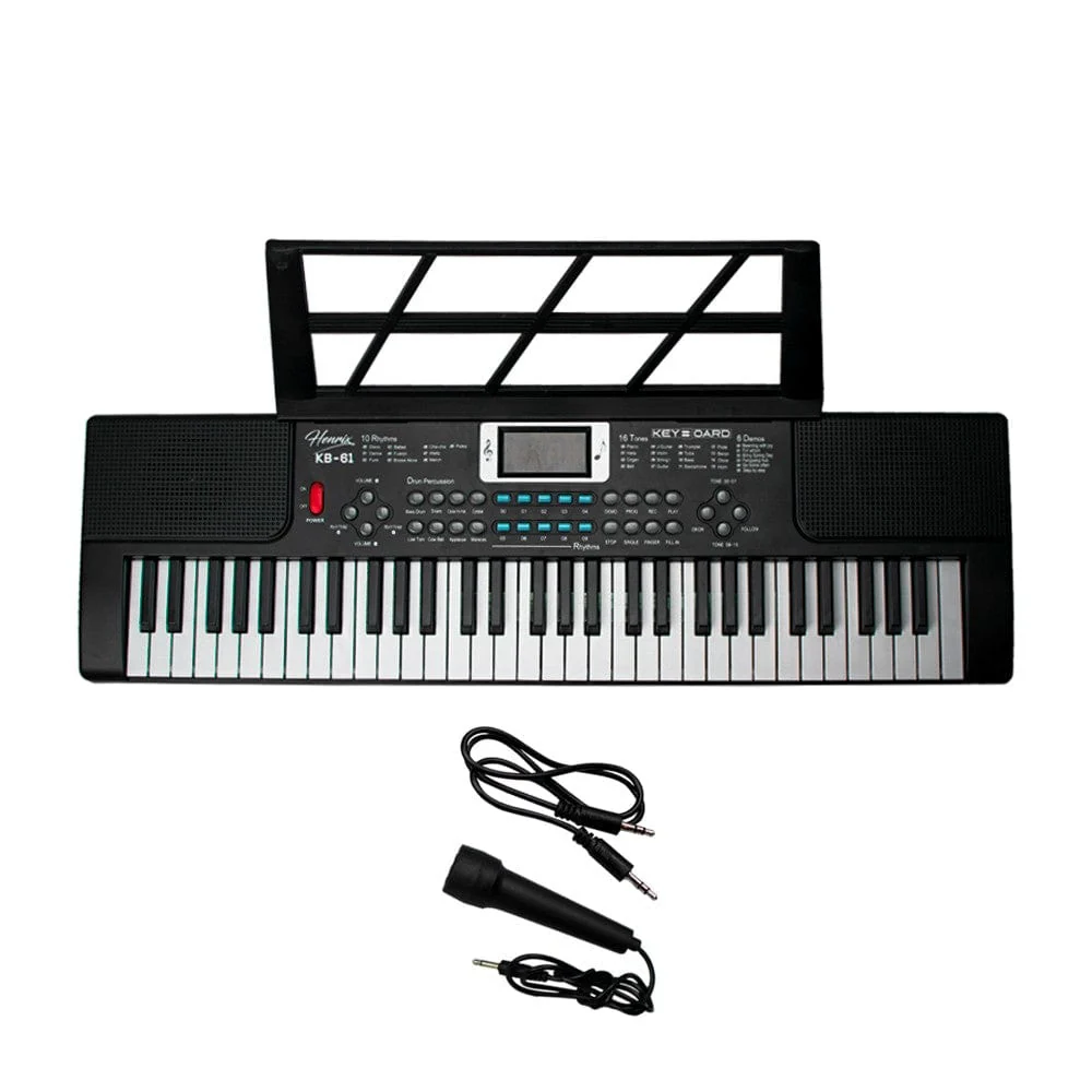 Henrix KB-61 Portable 61 Mini Key Keyboard with Microphone