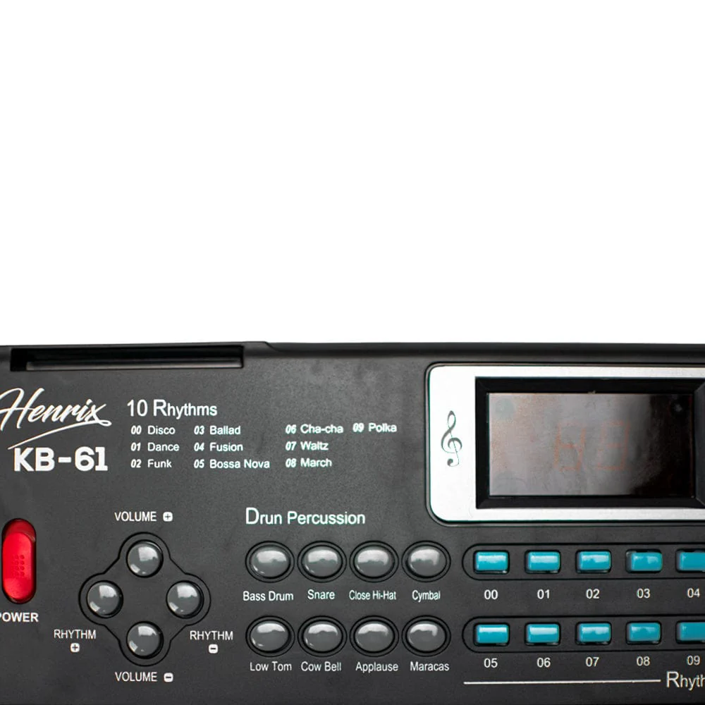 Henrix KB-61 Portable 61 Mini Key Keyboard with Microphone - Image 6
