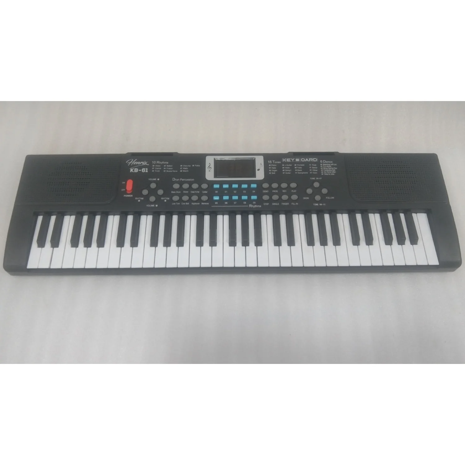 Henrix KB-61 Portable 61 Mini Key Keyboard with Microphone - Open Box B Stock
