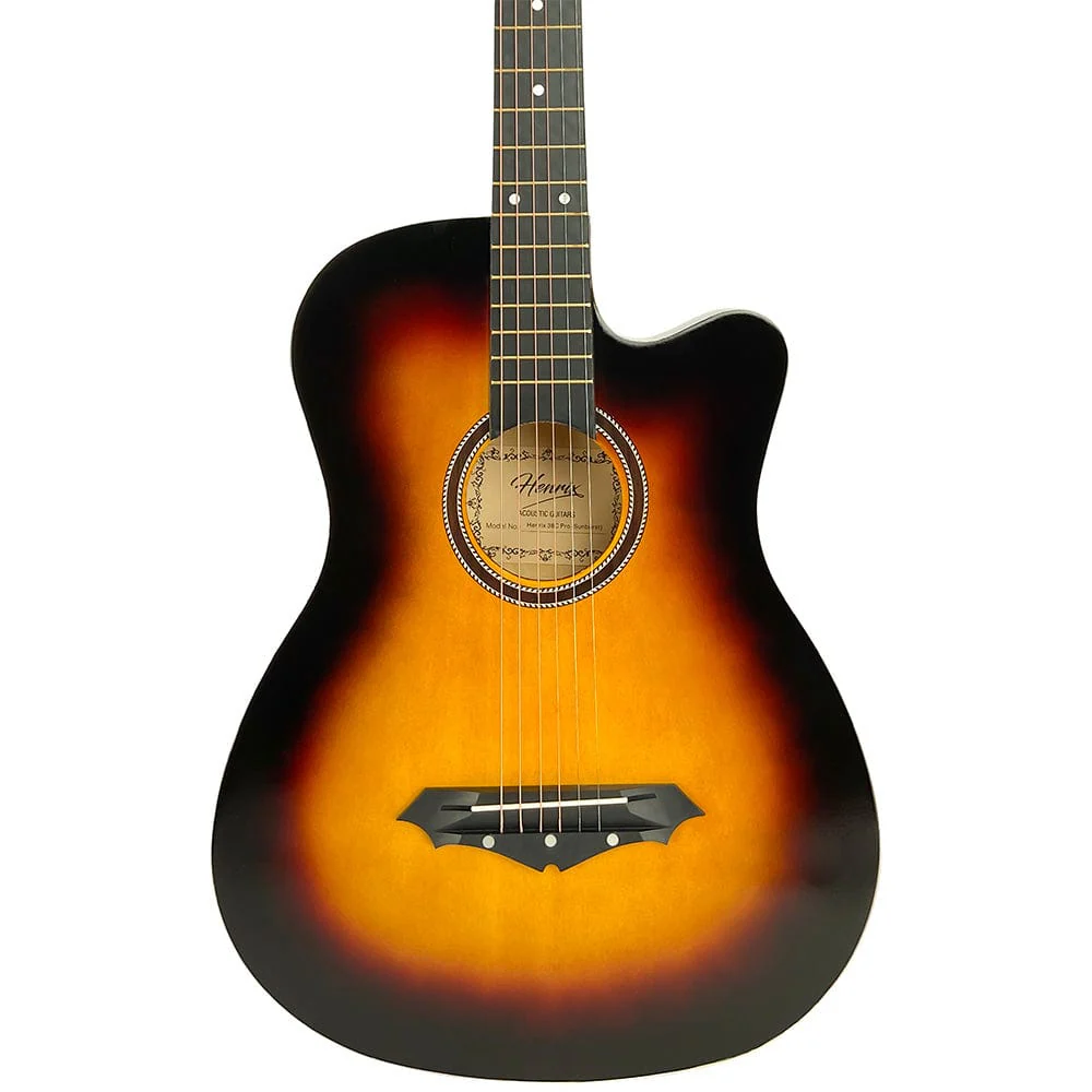 Henrix PRO 38C 38 Inch 6 String Cutaway Acoustic Guitar - Image 45