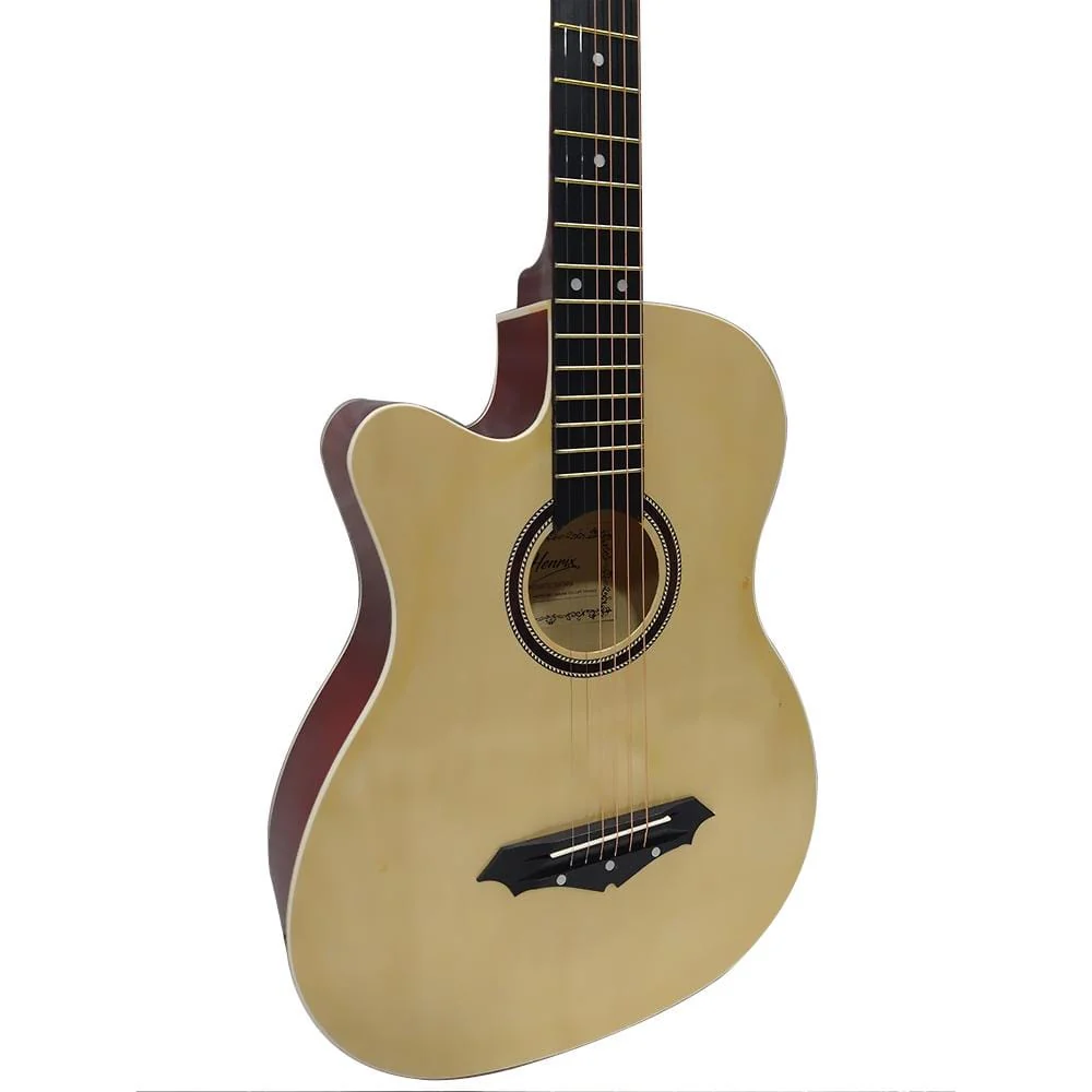 Henrix PRO 38 Inch 6 String Cutaway Acoustic Guitar - Left Handed - Open Box - Image 4