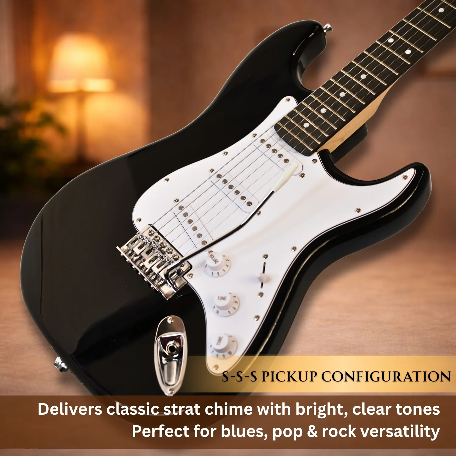 Henrix ST 6 String Strat Style Electric Guitar - Image 3