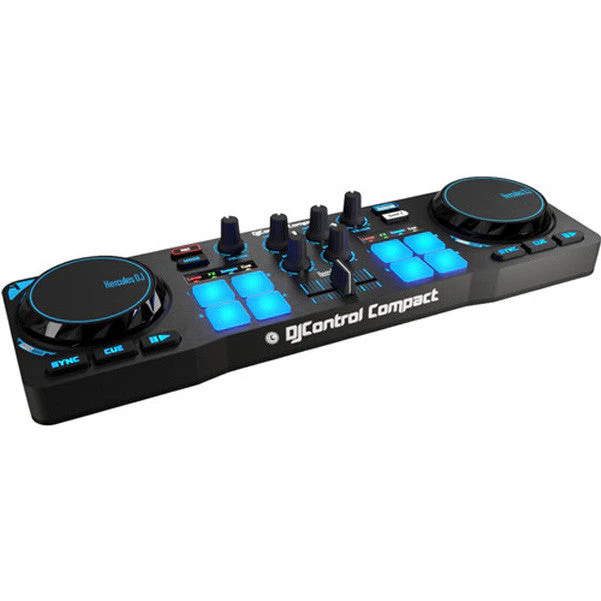 Hercules DJ Control Compact DJ Software Controller with Ant Audio H86 Bluetooth Headset - Image 3