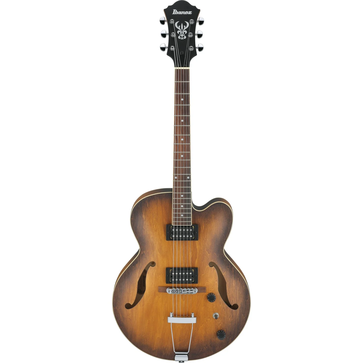 Ibanez Artcore AF55 Hollow-Body Electric Guitar - Tobacco Flat