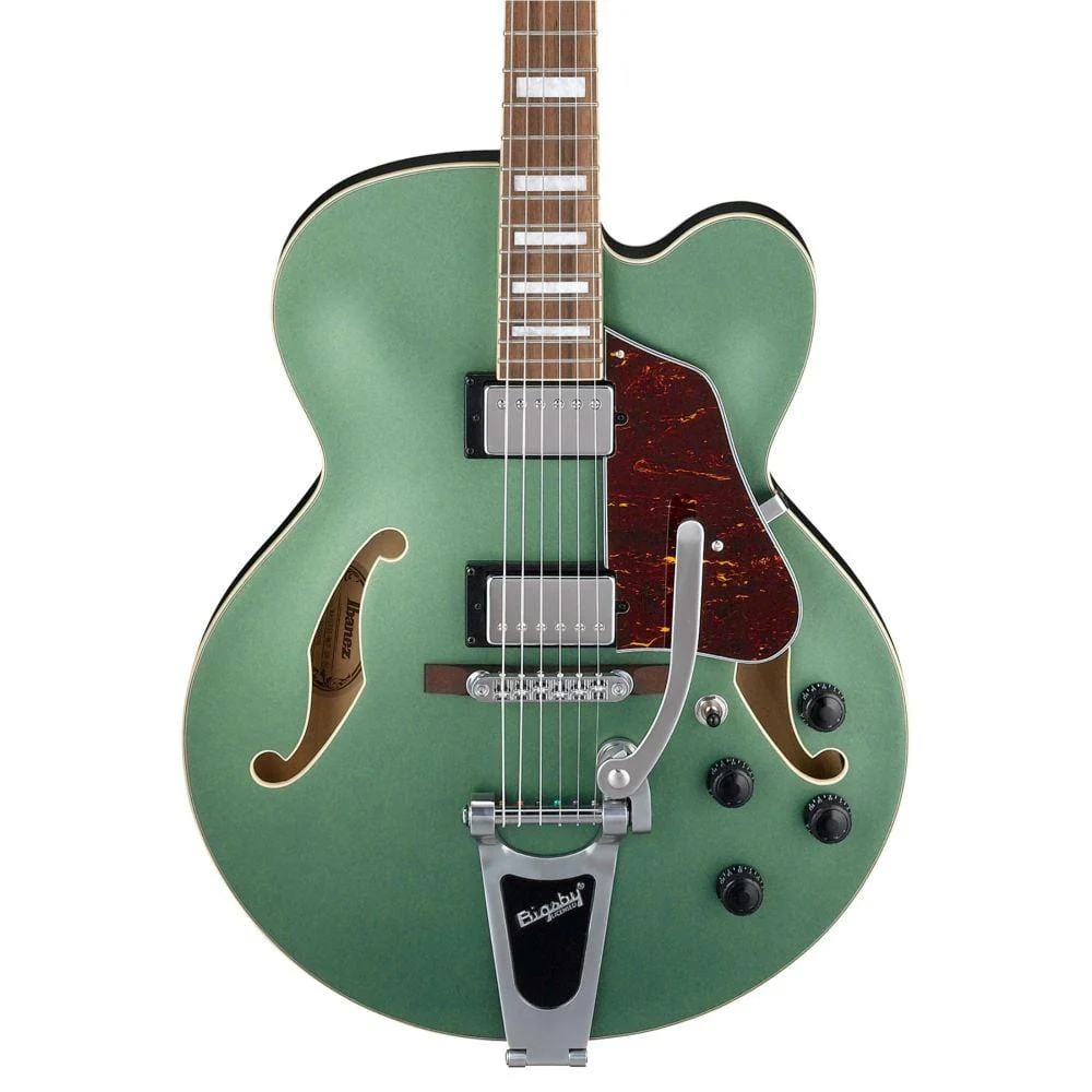 Ibanez AFS75T-MGF Artcore Electric Guitar- Metallic Green Flat - Image 3