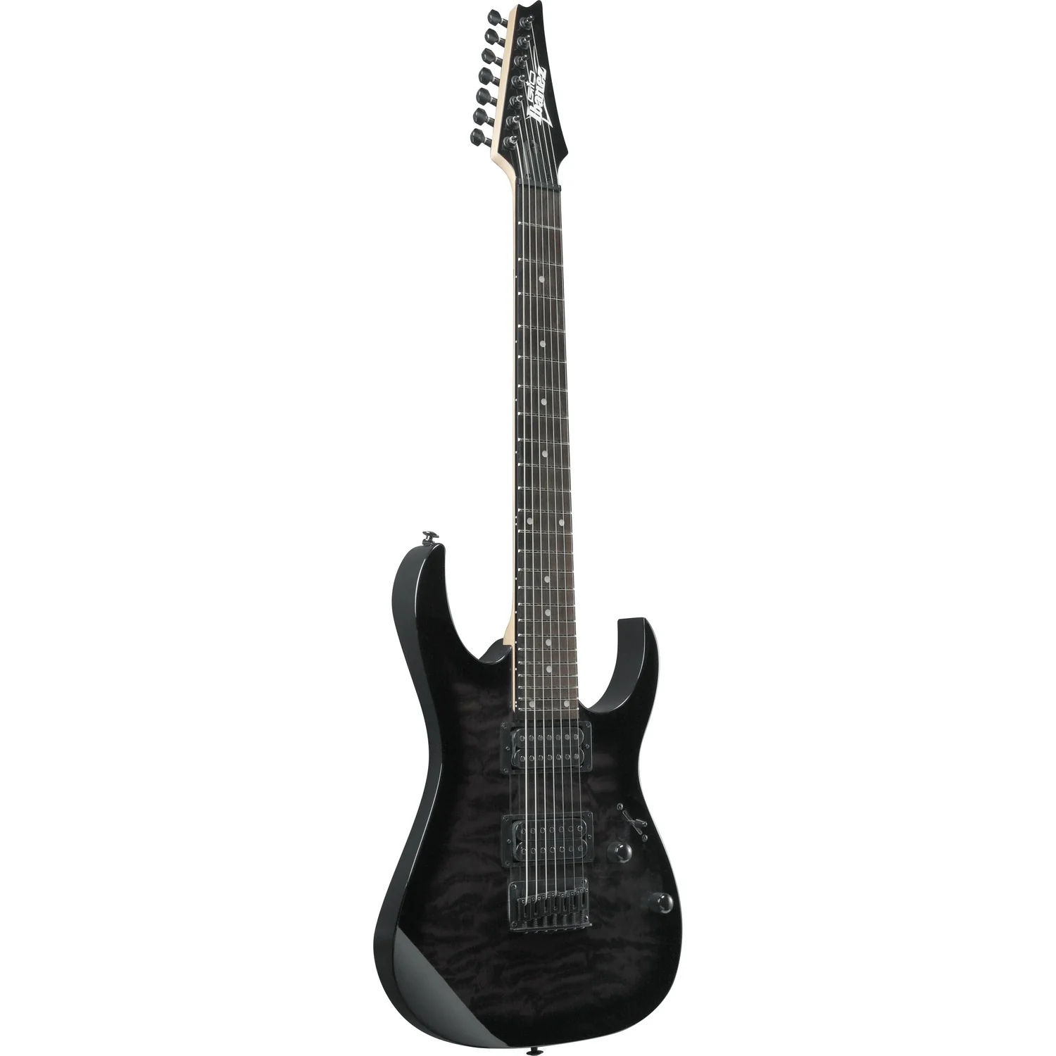 Ibanez GRG7221QA RG Series 7-String Electric Guitar - Transparent Black Sunburst - Image 11