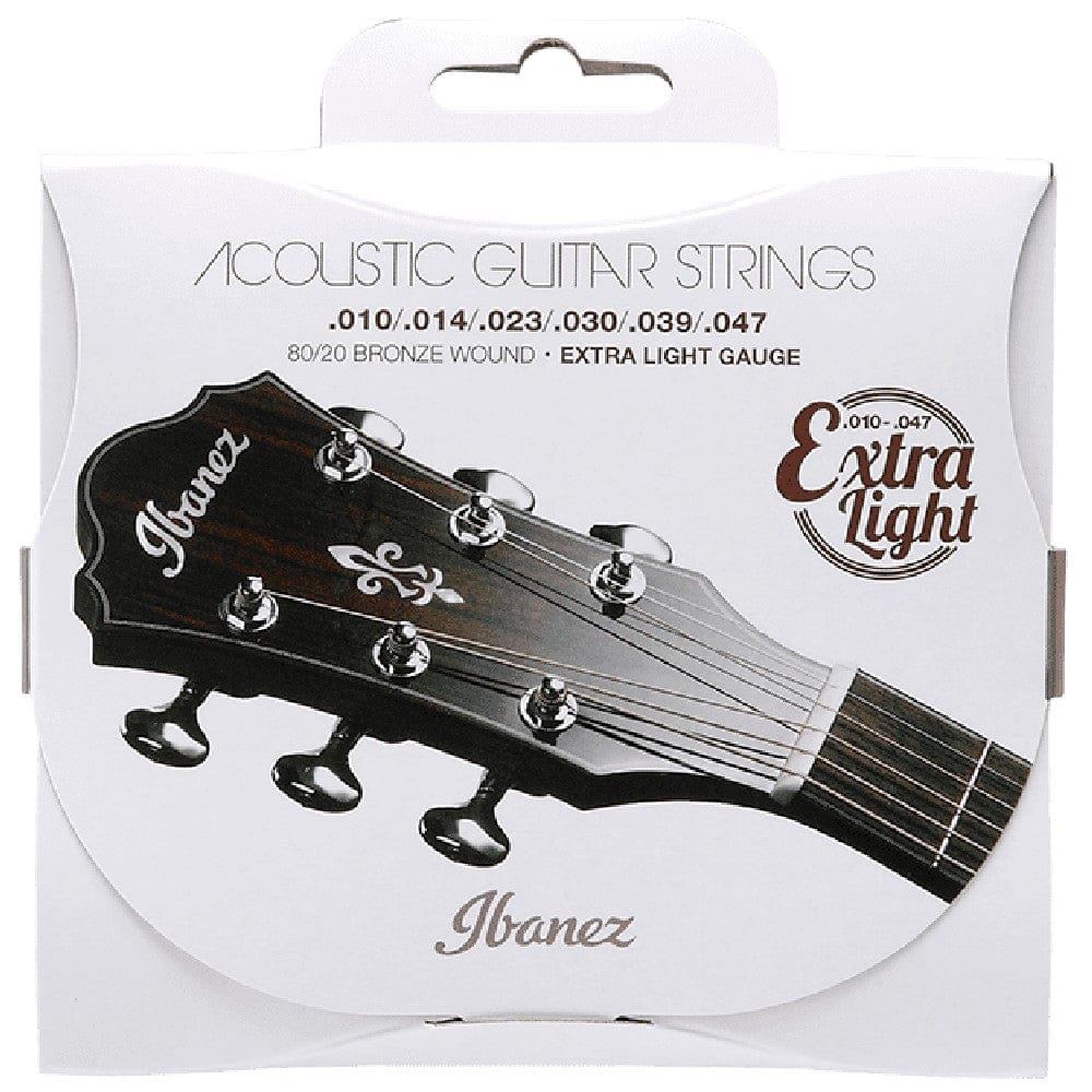 Ibanez IACS61C 80/20 Bronze Extra light Acoustic Guitar Strings - .10-.47
