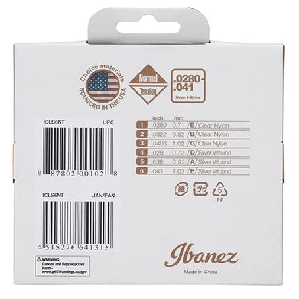 Ibanez ICLS6NT Classical Guitar Strings - Normal Tension - Image 2