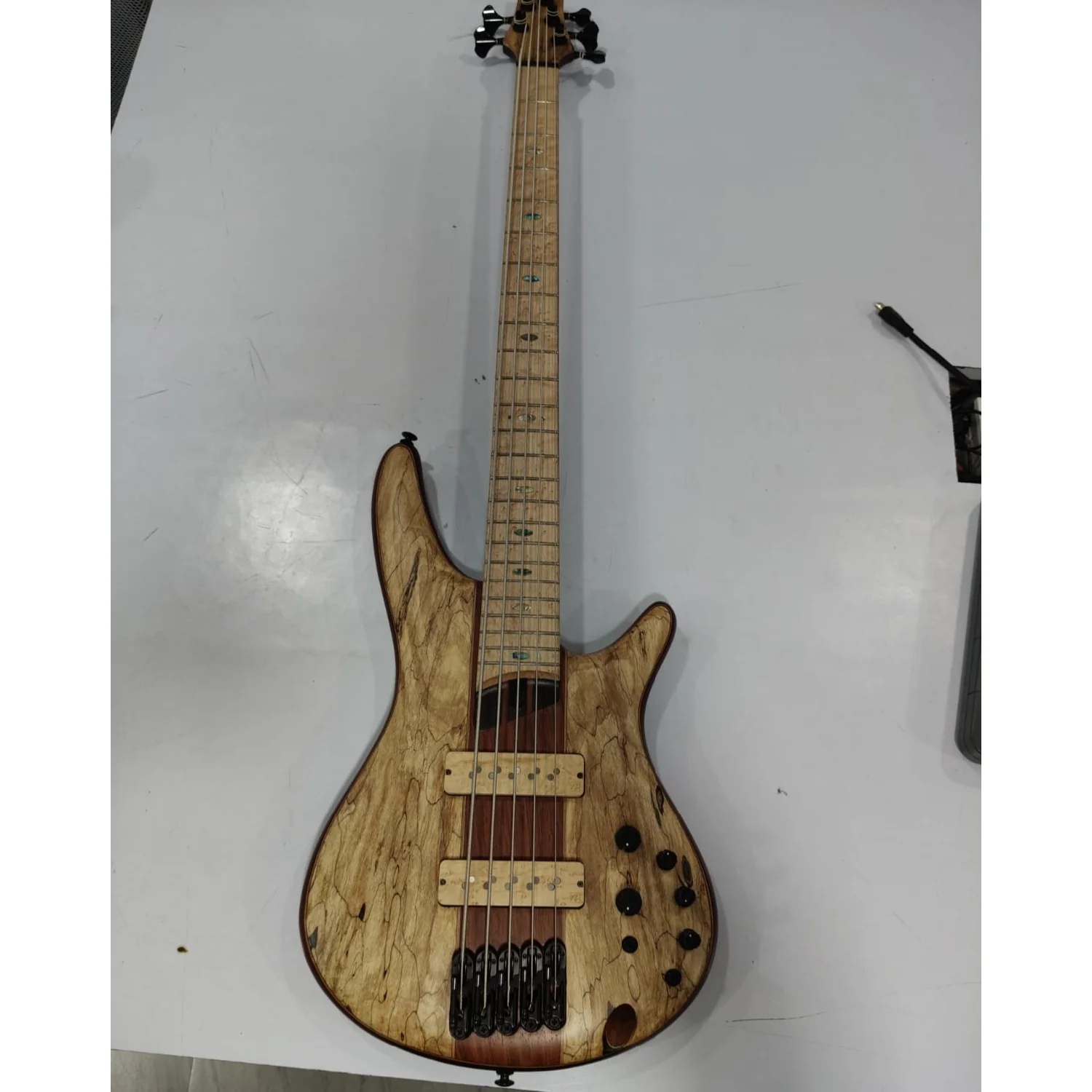 Ibanez SR5 SMLTD 5 String Limited Edition Bass Guitar - Natural Flat - Open Box - Image 2