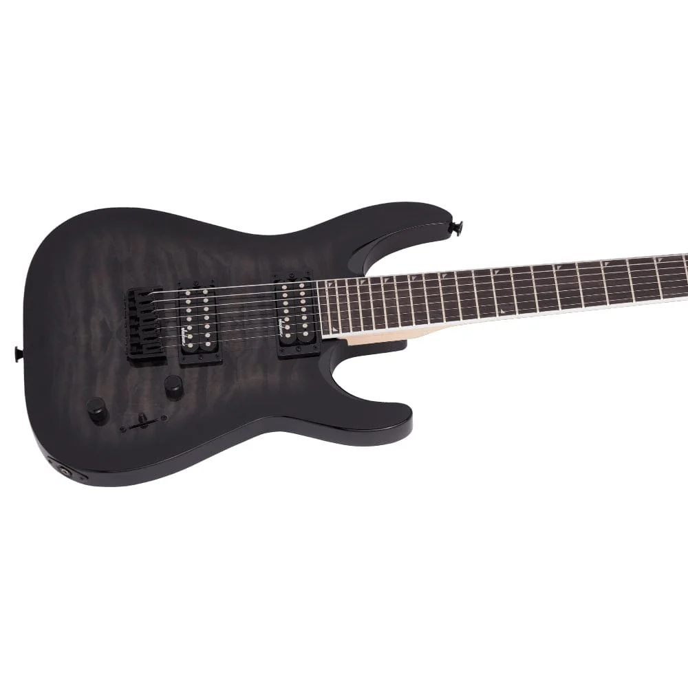 Jackson JS Series JS22Q-7 Dinky Arch Top 7 String Electric Guitar - Transparent Black Burst - Image 3