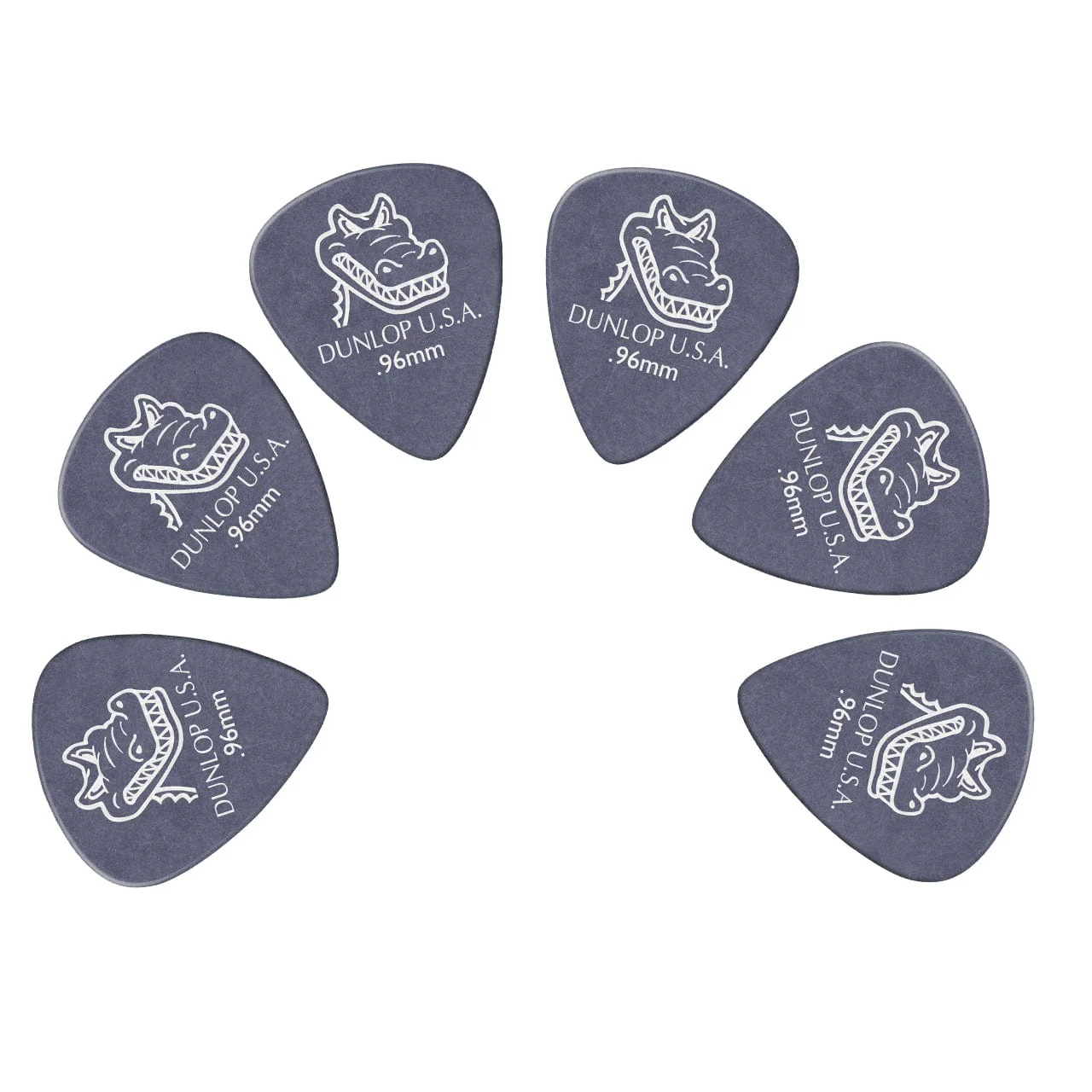 Dunlop 417R Gator Grip Standard Guitar Picks - Set of 6