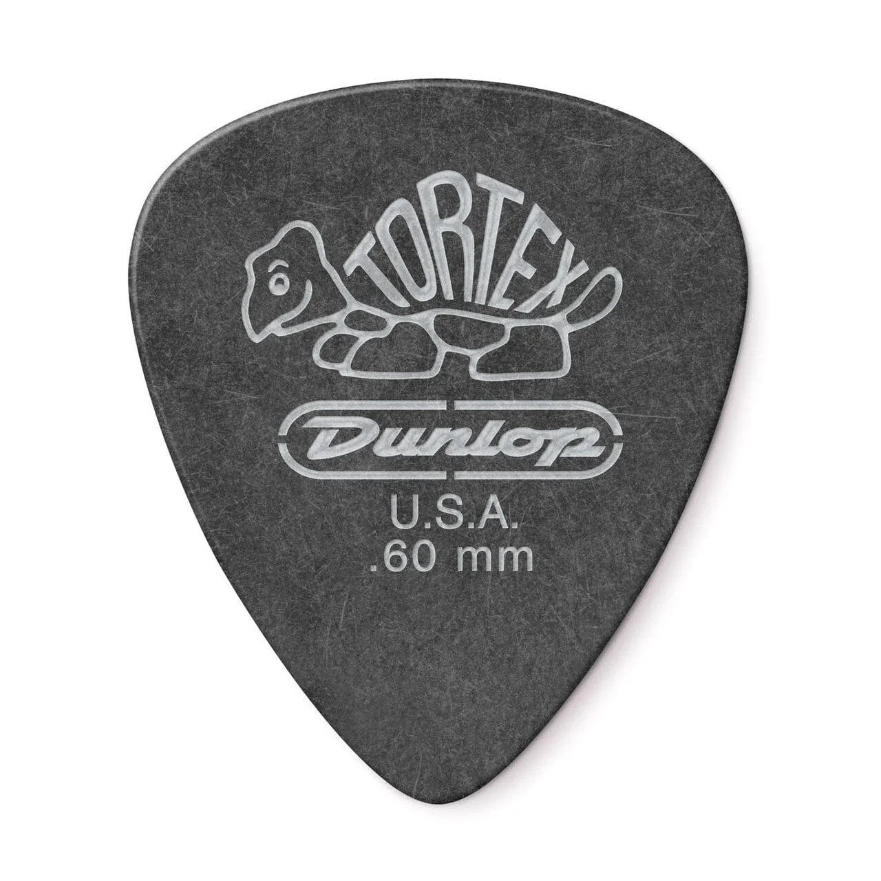 Dunlop 488R Tortex Pitch Black Standard Guitar Pick - Pack of 6 - 0.60mm