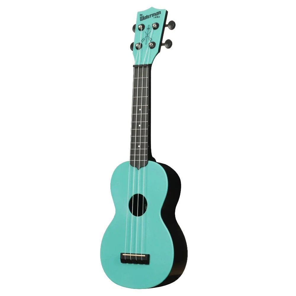 Kala KA-SWG-BL Glow In The Dark Aqua Matte Waterman Soprano Ukulele - Image 2