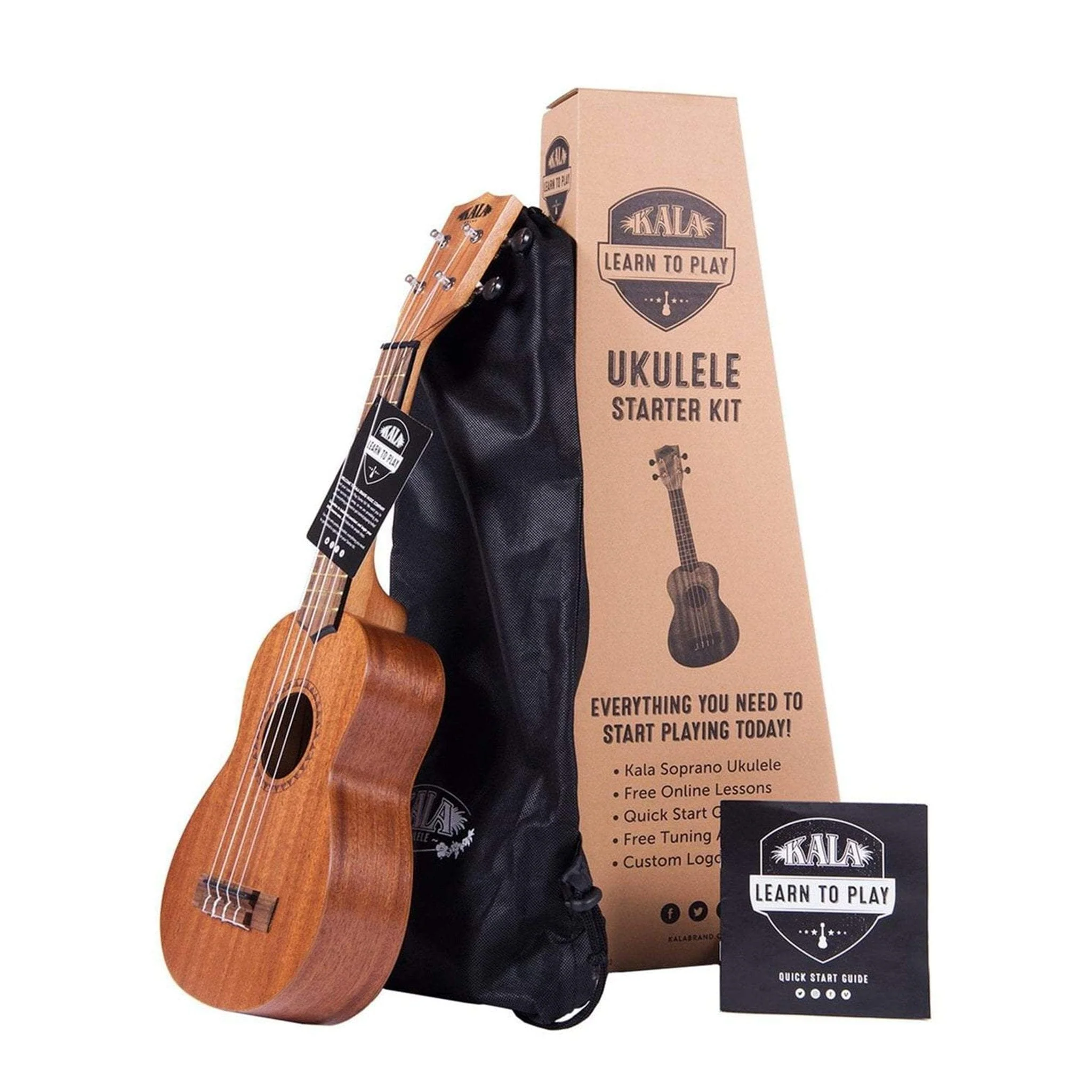 Kala KALA-LTP-S Learn To Play Ukulele Starter Kit with Online Learning & Digital Tuner App - Open Box