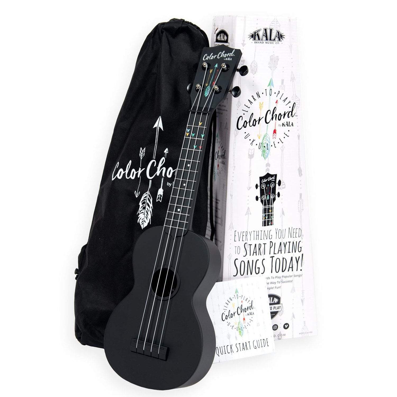 Kala Learn To Play Color Chord Ukulele Starter Kit with Online Learning & Digital Tuner App
