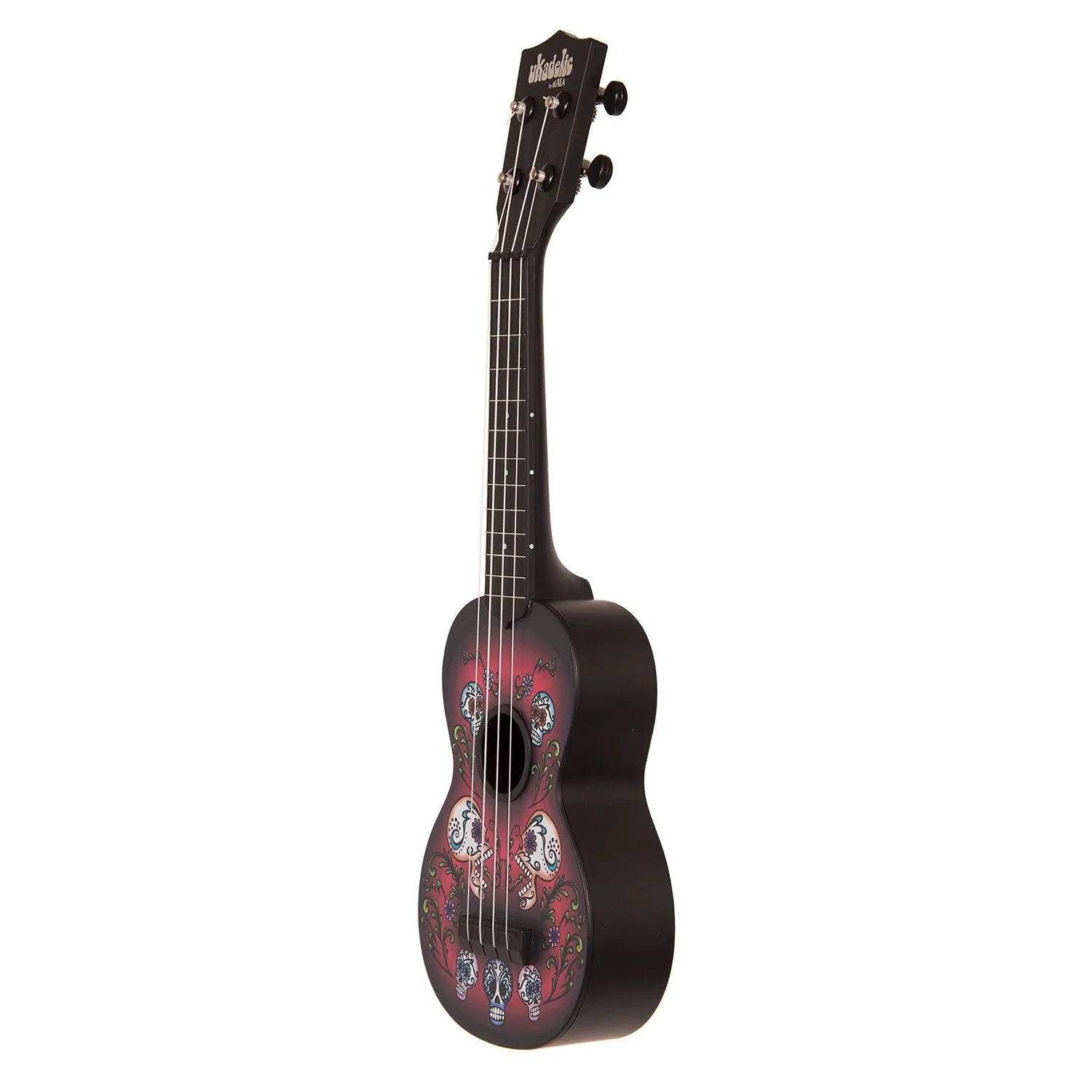 Kala KA-SU-SKULLS Sugar Skulls Soprano Ukadelic Ukulele - Image 3