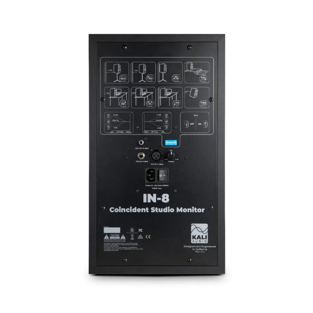 Kali Audio IN-8 8 Inch 3 Way Coincident Studio Monitor- Black - Pair - Image 5