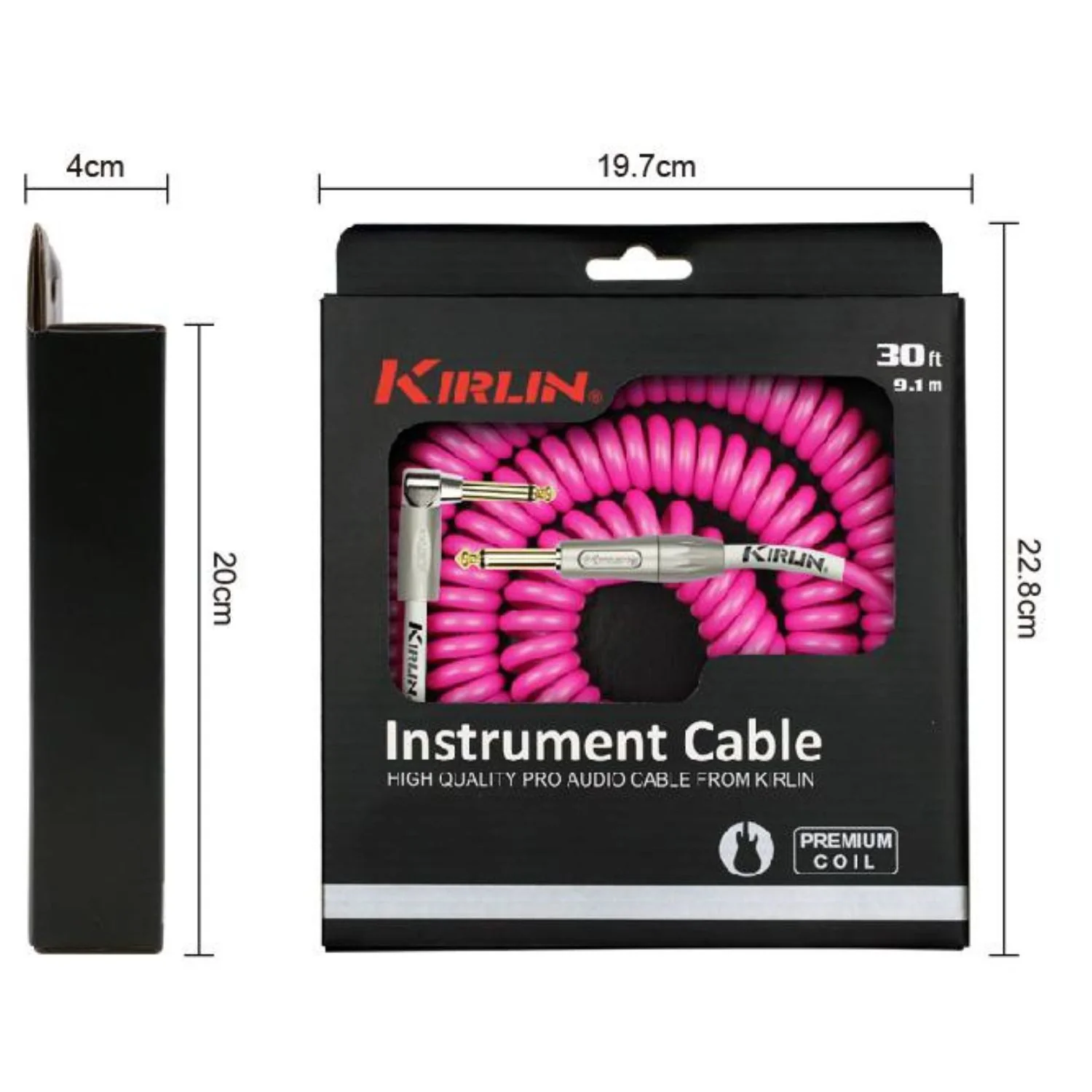 Kirlin R Angle Premium 10M Coil Instrument Cable - Image 15