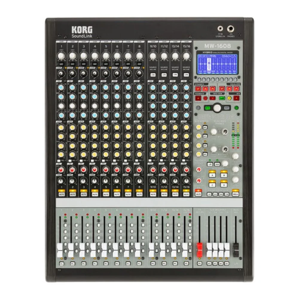 Korg MW-1608 16x8x2 Hybrid Analog / Digital Mixer- Black