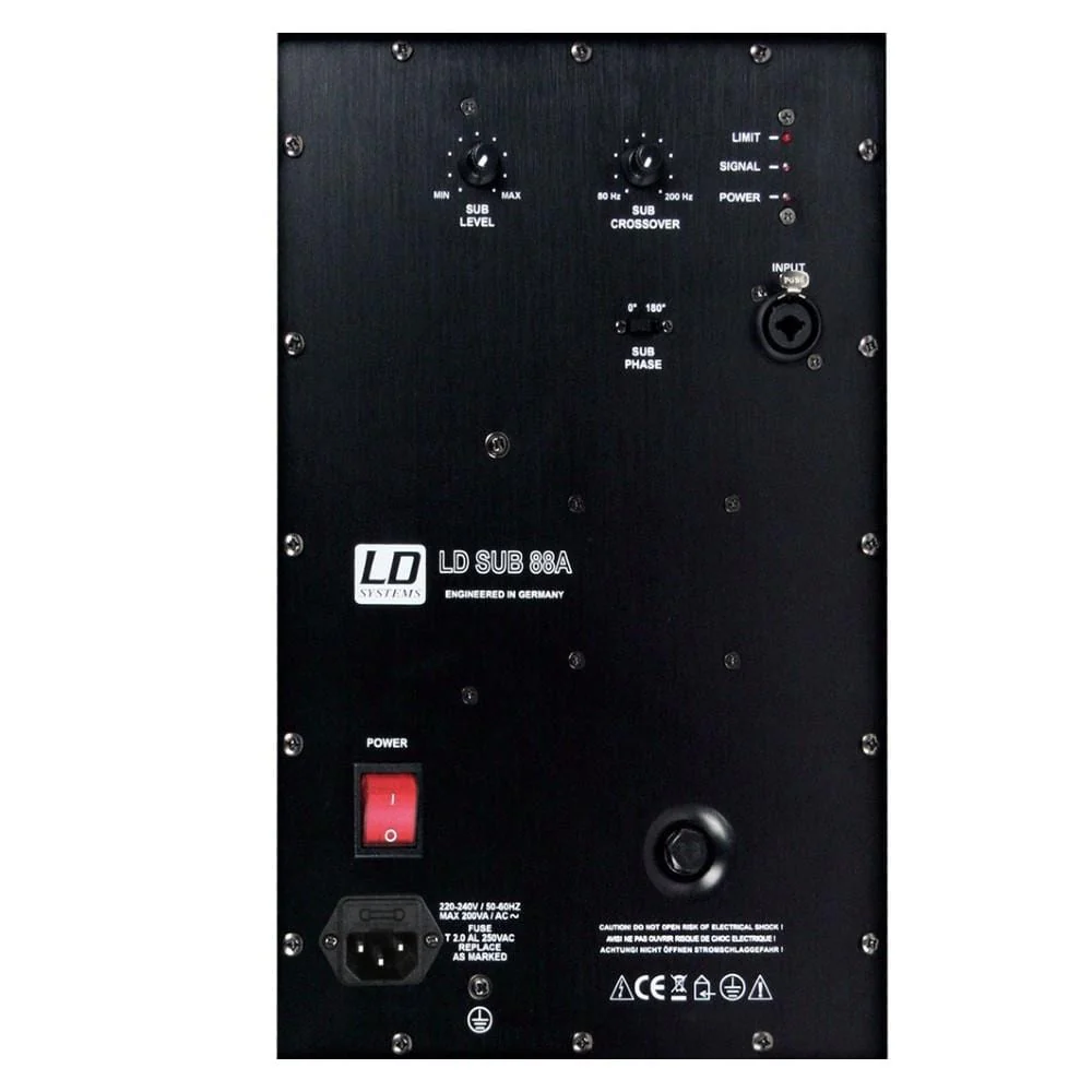 LD System LDSUB88A 2 x 8" Active Subwoofer - Image 5