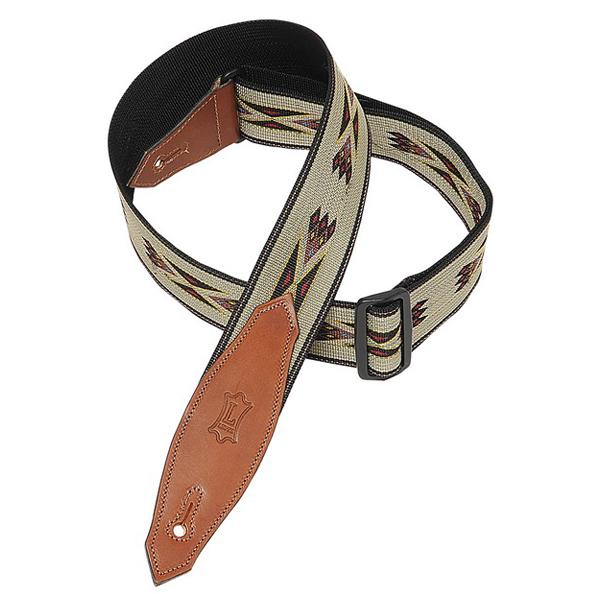 Levy's MSSN80 2 inch Polypropylene Jacquard Weave Guitar Strap - Tan