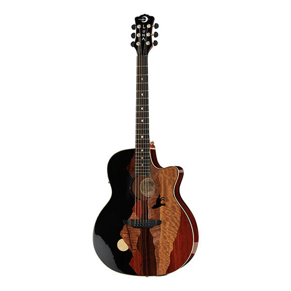 Luna Guitars Vista Wolf LTD Cutaway Electro Acoustic Guitar - Natural High Gloss