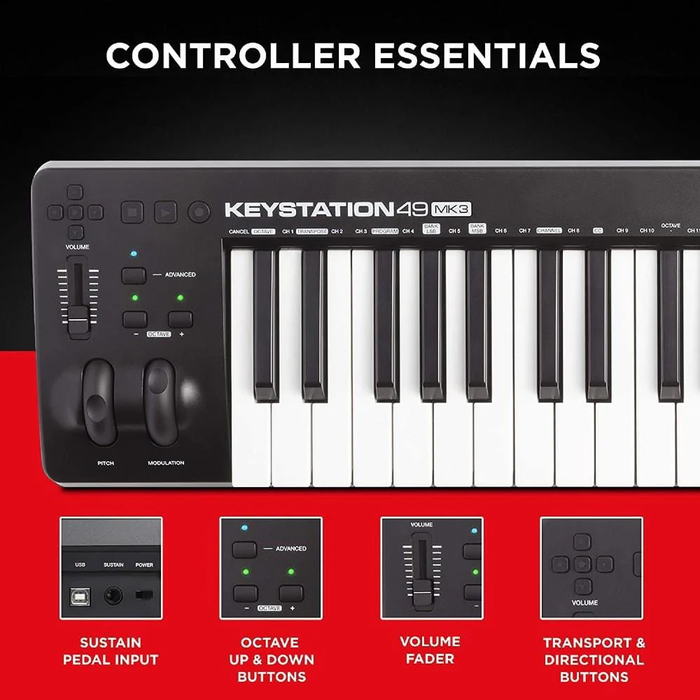 M-Audio Keystation MK3 49-Key Midi Keyboard Controller - Image 5