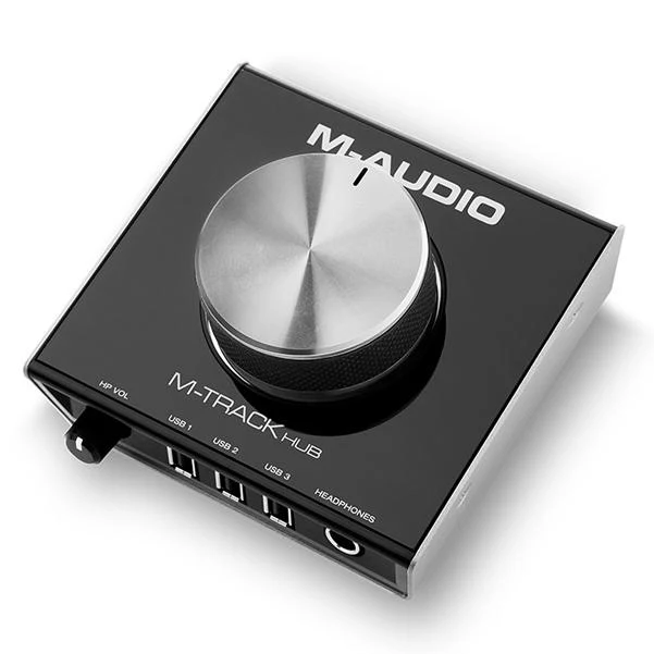 M-Audio M-Track Hub USB Audio Interface with Built-In 3-Port Hub