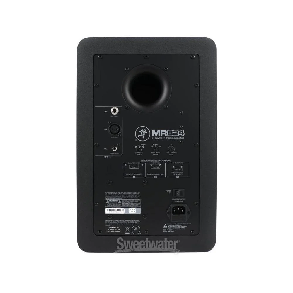 Mackie MR 824 8" Powered Studio Monitors with Controller, Isolation Pads, Cables & Ebook - Single - Image 4
