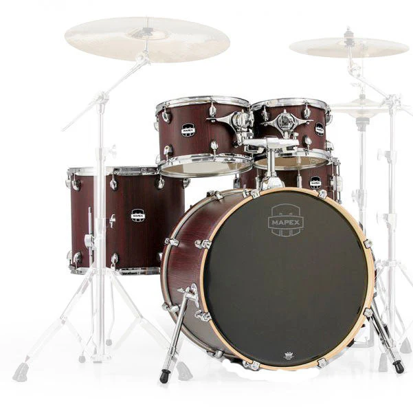 Mapex MA529SFRW Mars Series 5 Piece Acoustic Drum set Shell Pack - Bloodwood Finish - Image 2