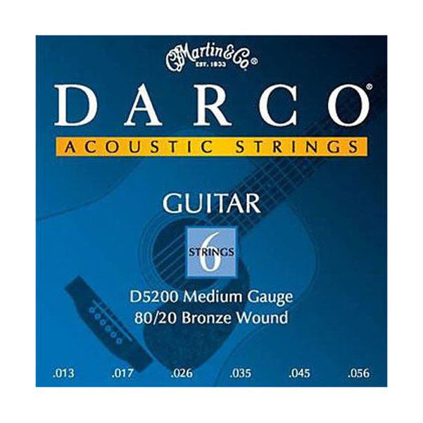 Martin D5200 Acoustic Guitar Strings, Medium Darco