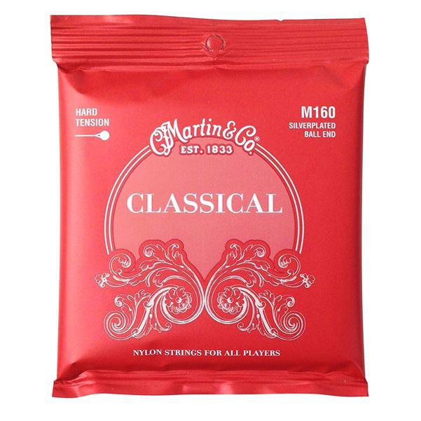 Martin M160 Silverplated End Classical Guitar Strings High Tension - 0.28-0.43