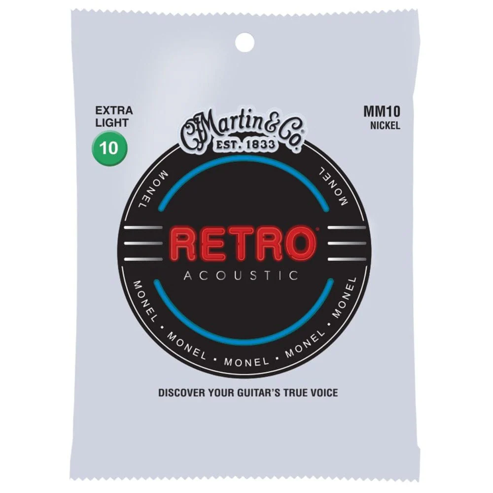 Martin MM10 Retro Monel Acoustic Guitar Strings - 10-47