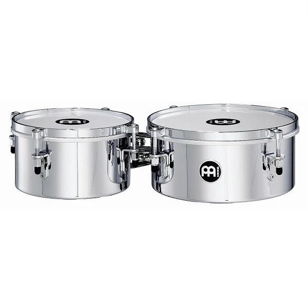 Meinl Percussion MIT810CH 8Inch and 10Inch Mini Timbales Chrome Finish
