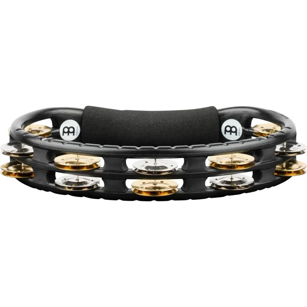 Meinl TMT1M Traditional ABS Series Plastic, Mixed Jingles 2 Rows Tambourine - Black - Image 4