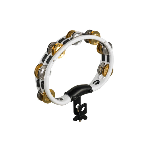 Meinl TMT2MWH Set-Up Tambourine and Dual Alloy Jingles - White