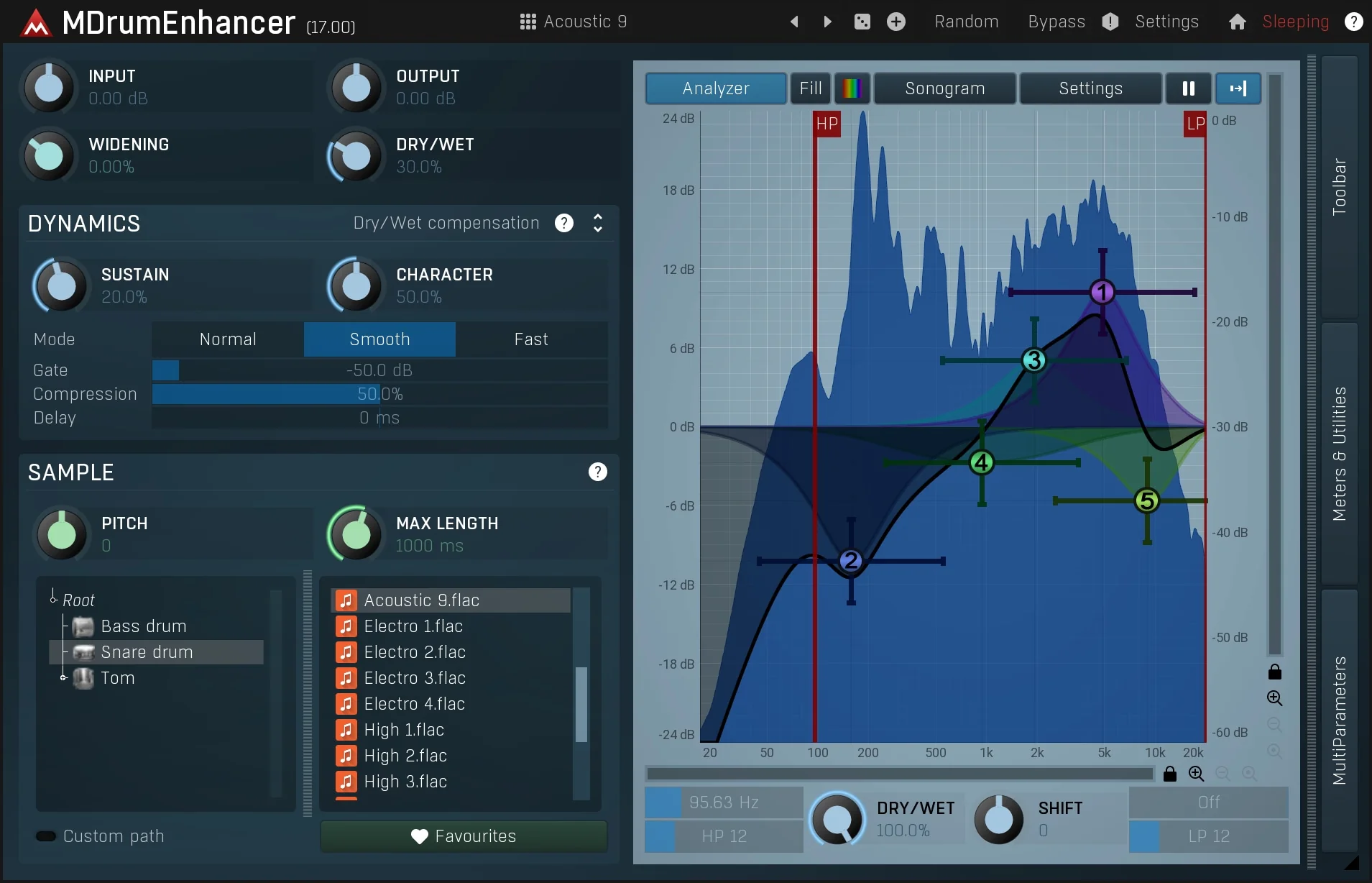 MELDA MDrumEnhancer Drum Enhancer – Professional Audio Software & Plugin