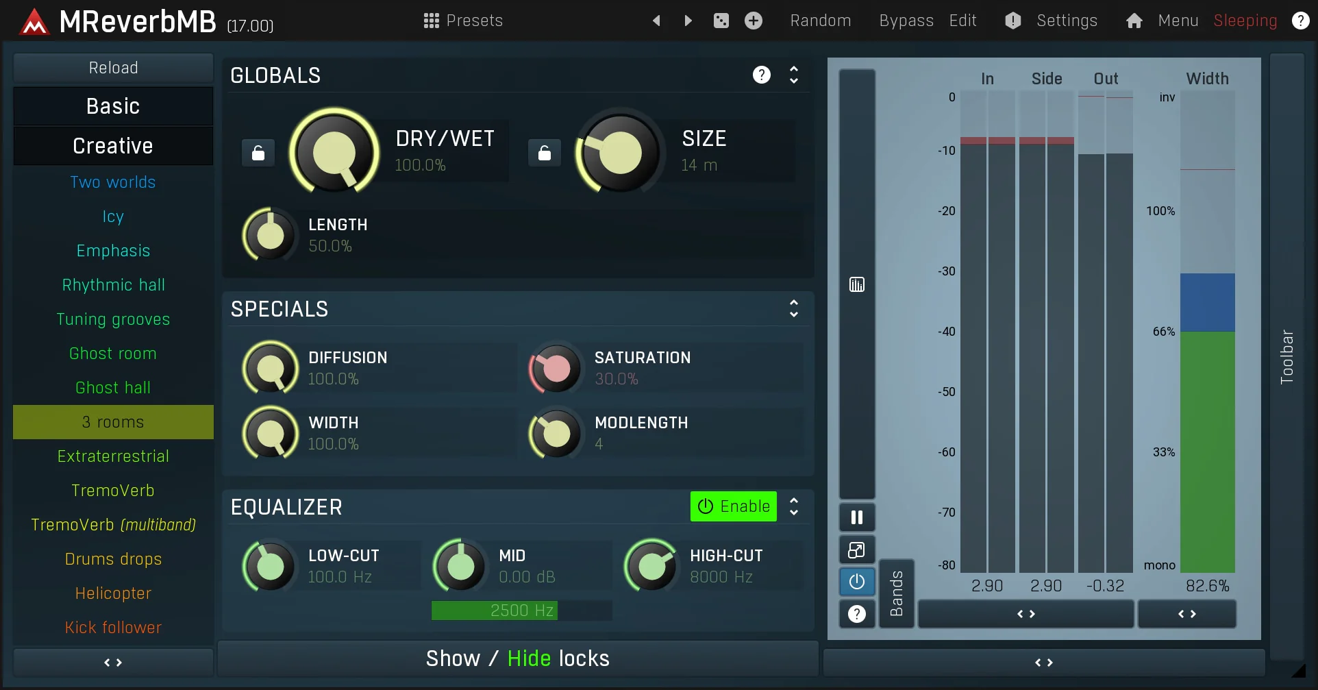 MELDA MReverbMB Reverb – Professional Audio Software & Plugin