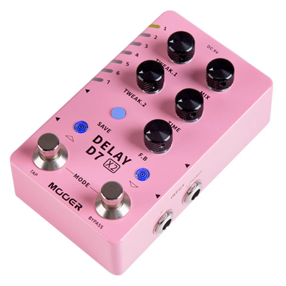 Mooer D7 Delay X2 Dual Footswitch Stereo Delay Pedal - Image 5
