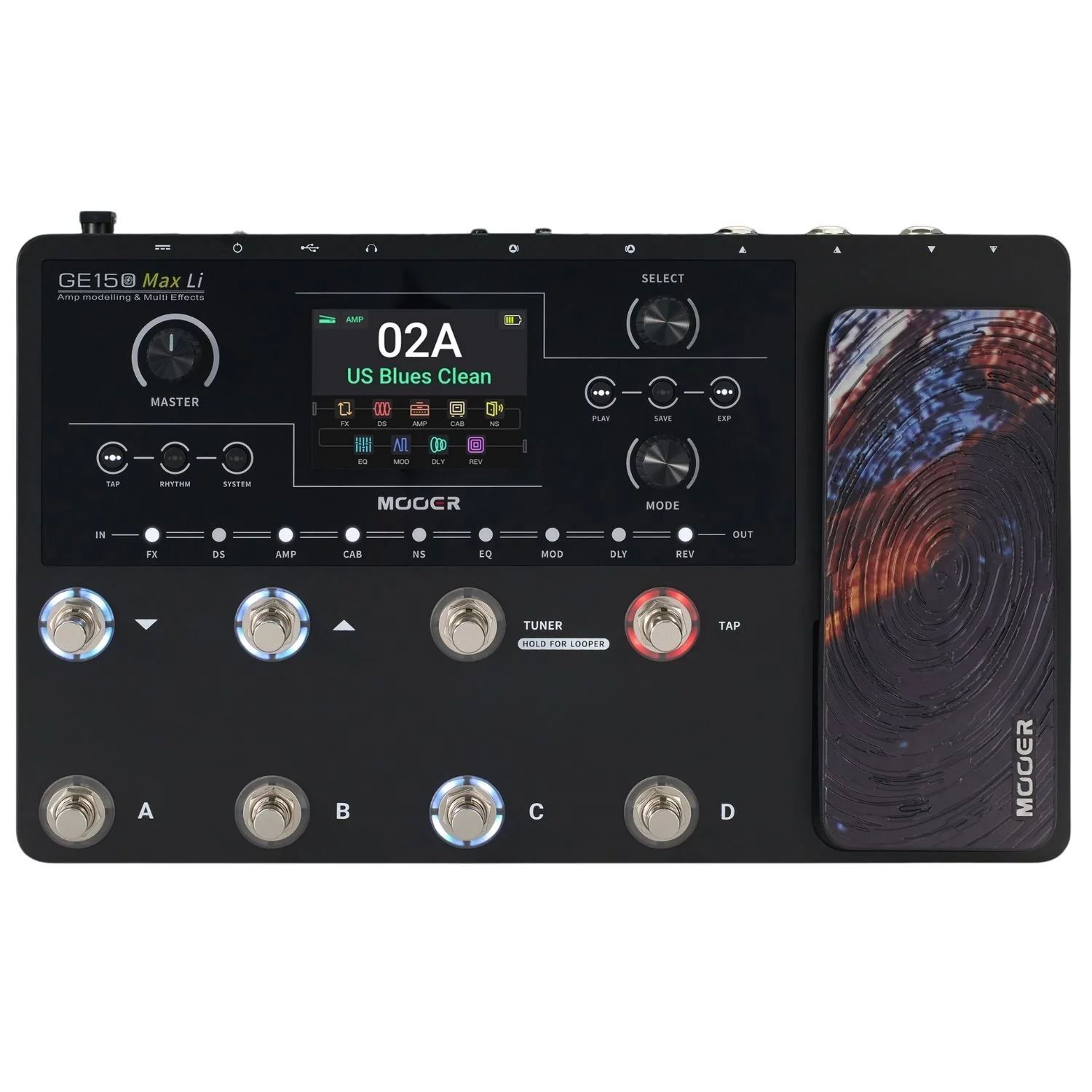 Mooer GE150 Max Li Rechargeable Lithium Battery Version Multi-Effects Pedals