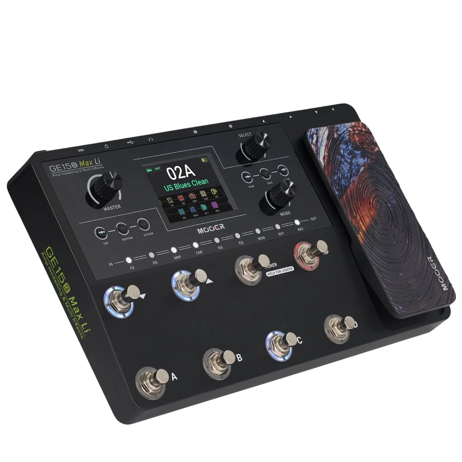 Mooer GE150 Max Li Rechargeable Lithium Battery Version Multi-Effects Pedals - Image 2