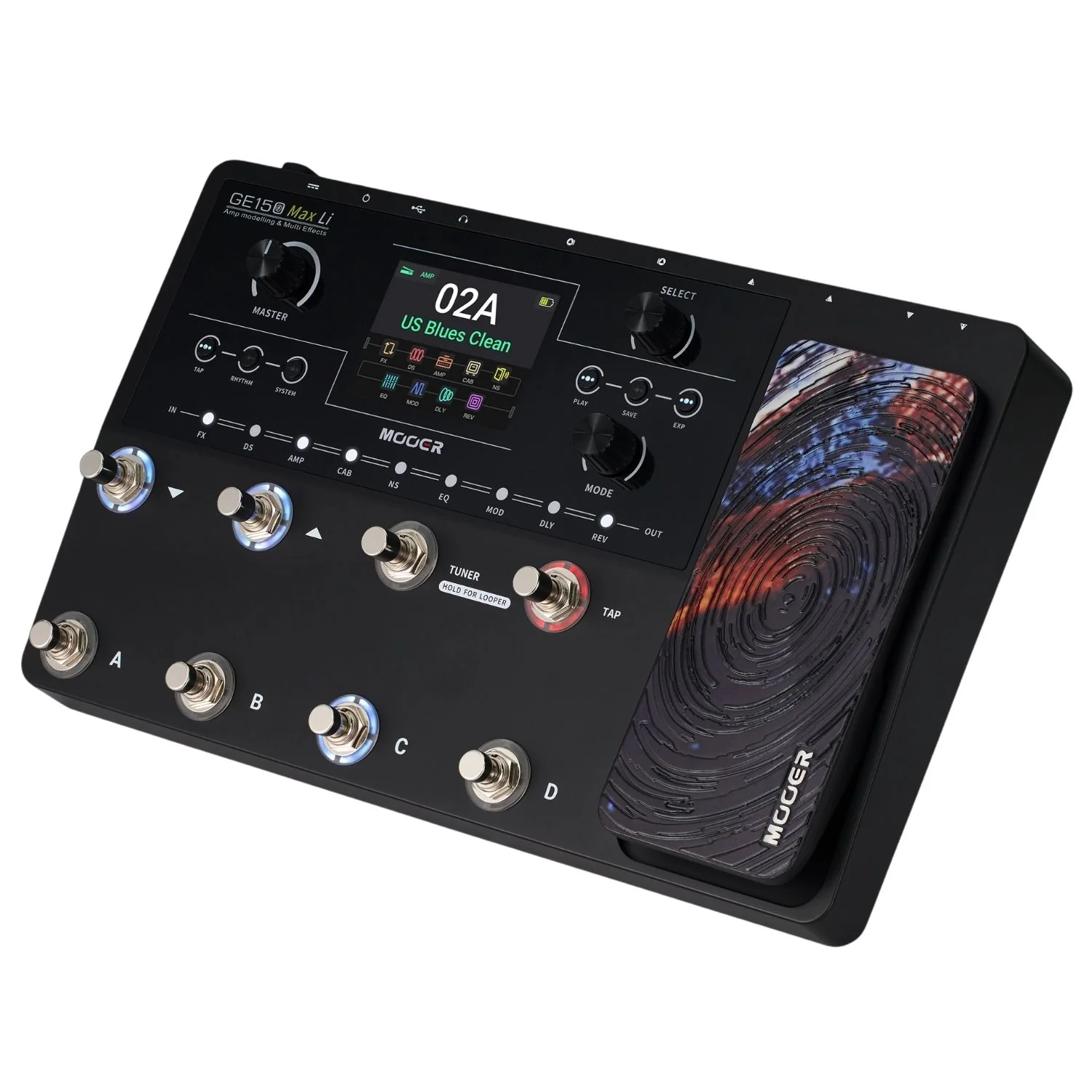 Mooer GE150 Max Li Rechargeable Lithium Battery Version Multi-Effects Pedals - Image 3