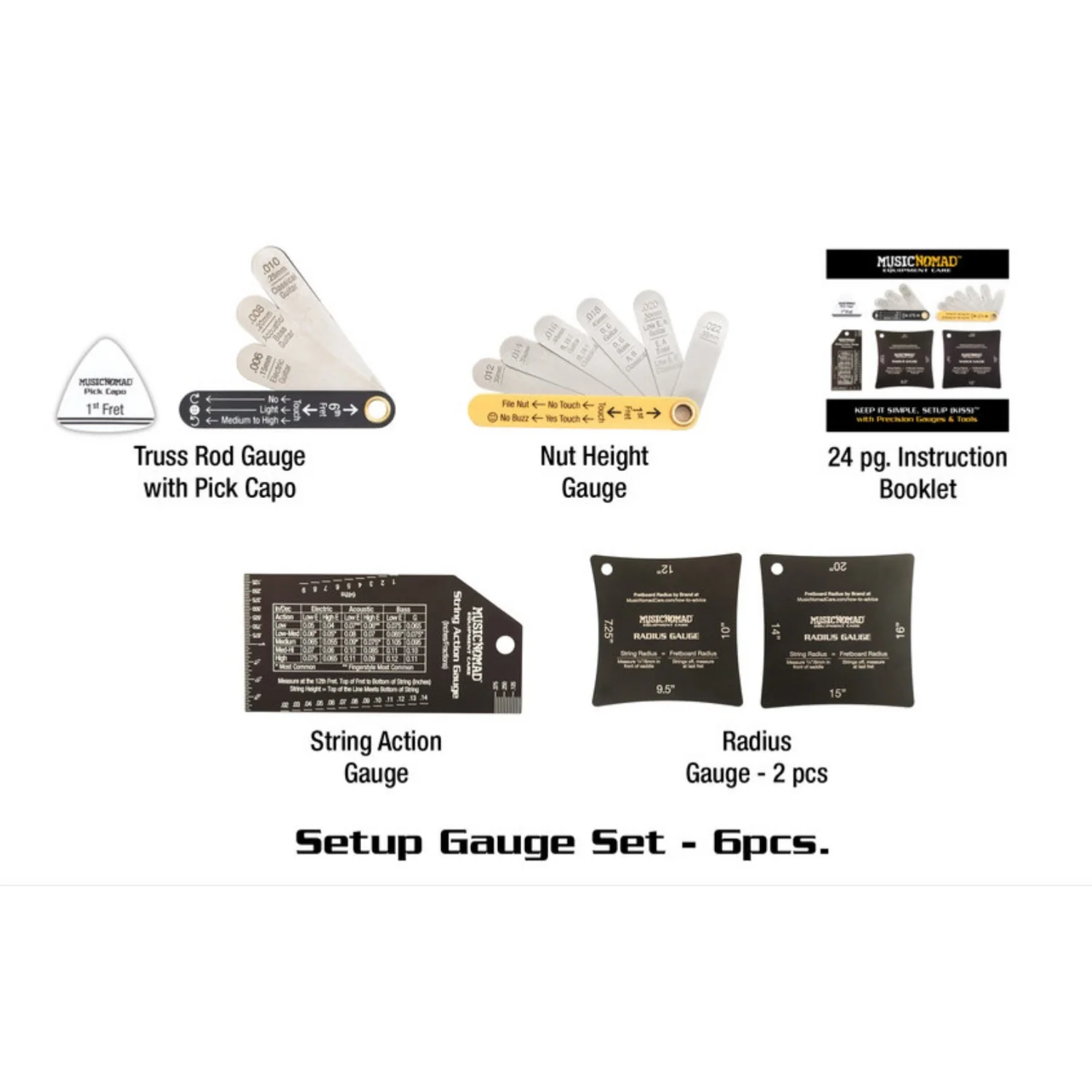 Music Nomad MN604 Precision Setup Gauge Set - 6 Piece - Image 7
