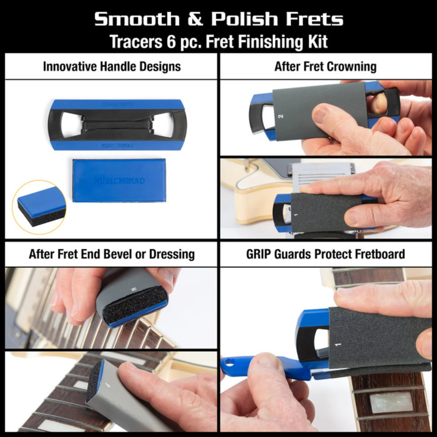 Music Nomad MN880 Premium Guitar Tech Fret Tool Set - Image 7
