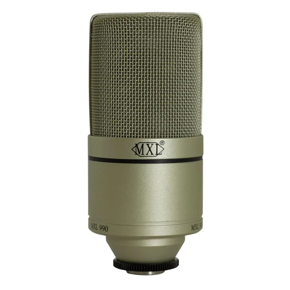 MXL 990 Condenser Microphone Complete Bundle Integrated Pop Filter With Shockmount Kit - Image 2