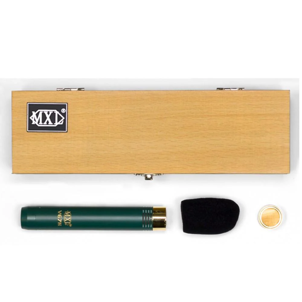MXL V67N Small Diaphragm Instrument Condenser  Microphone - Green - Image 5