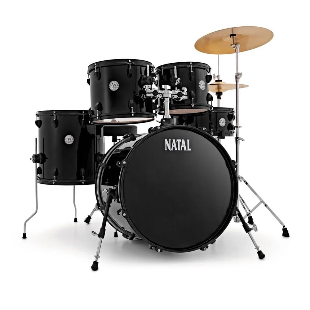 Natal K-EVB-F20 Evolution Fusion 5-Piece Acoustic Drum Kit with Hardware & Cymbals