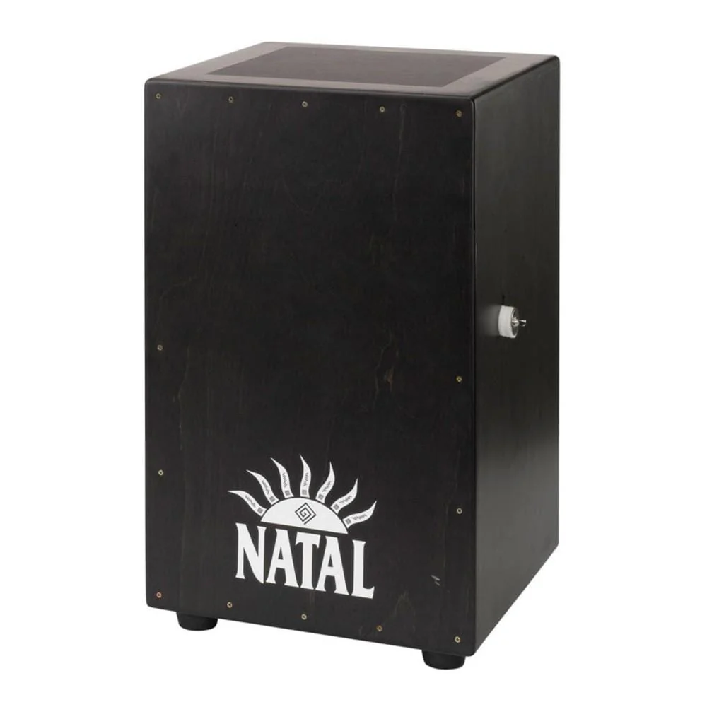 Natal Large Black Cajon, Black Panel, White Logo