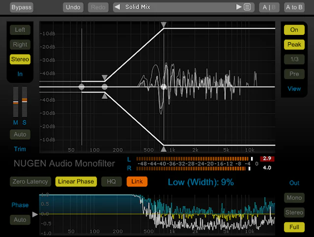 NUGEN Monofilter Low-Frequency Filter – Professional Audio Software & Plugin